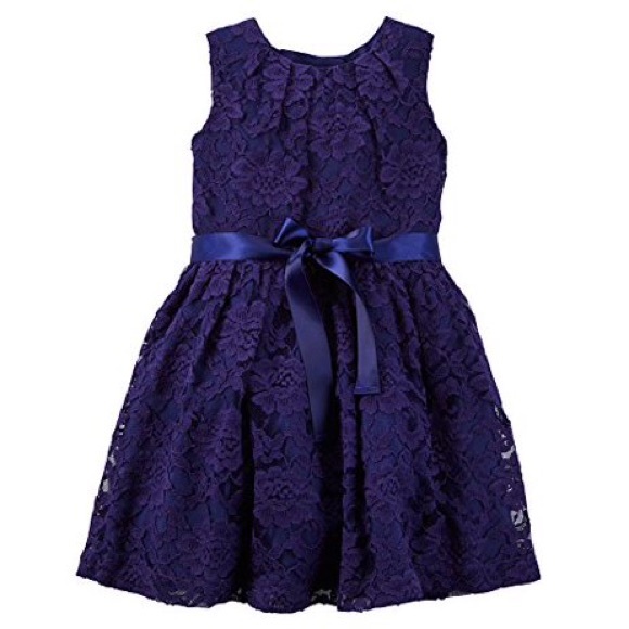 Carter’s Indigo Lace Dress - Picture 1 of 4